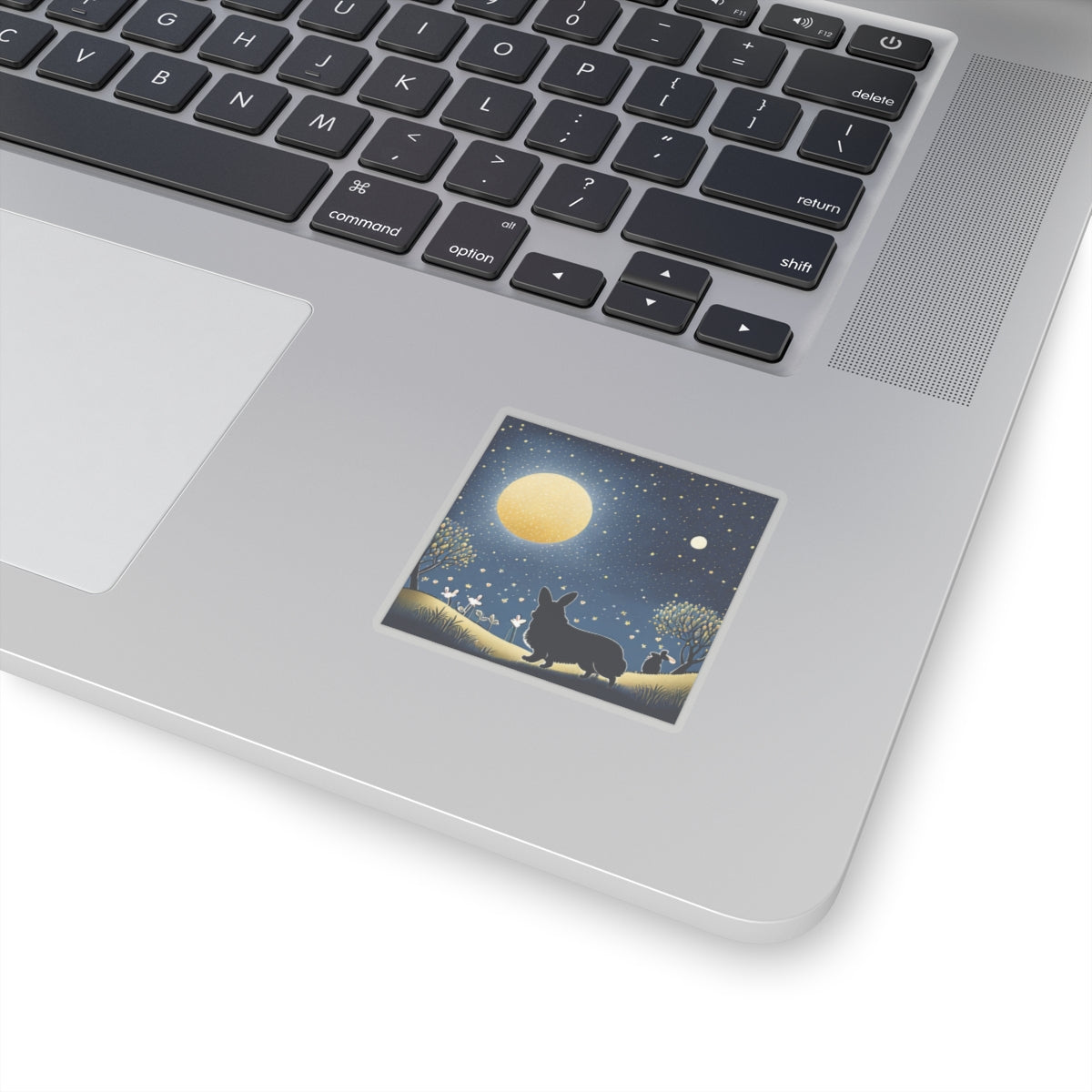 Corgi Moon Kiss-Cut Stickers