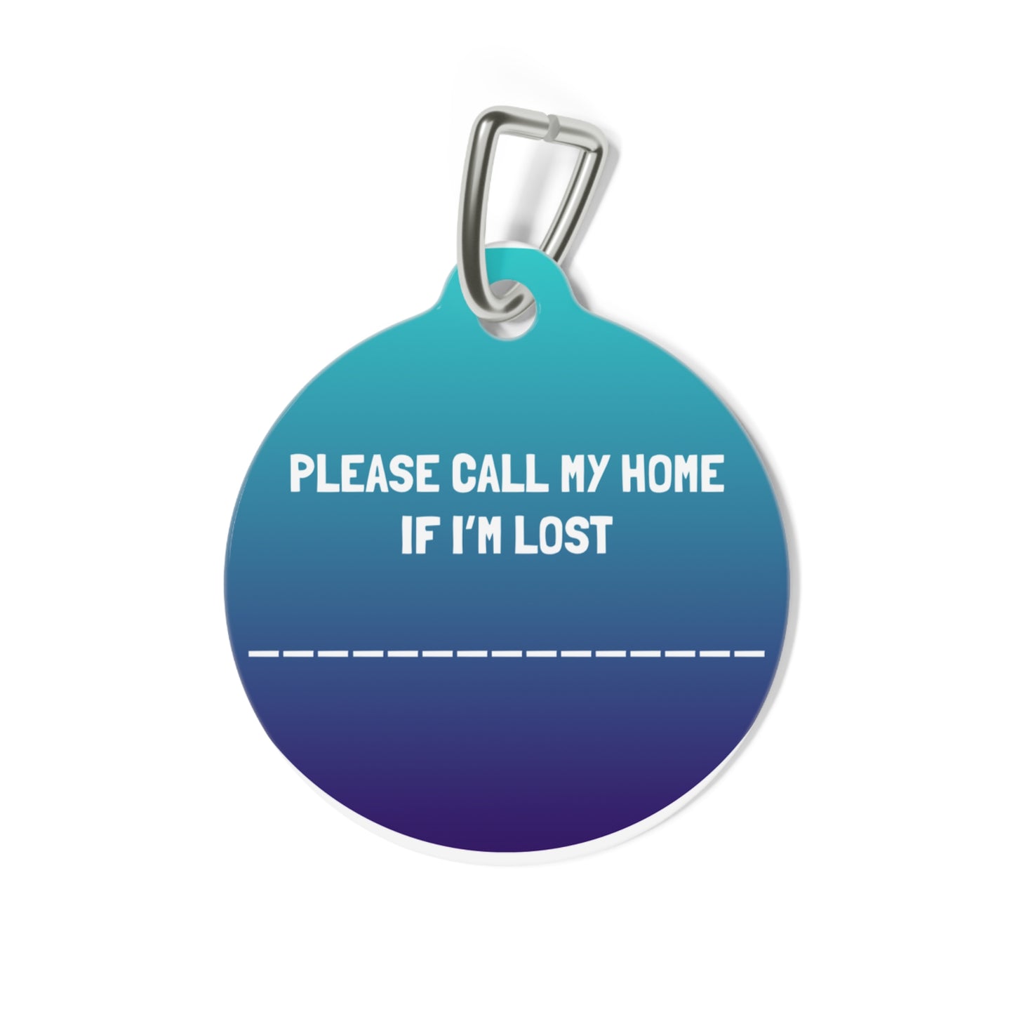 Pet Tag yin yang dog paws turquoise
