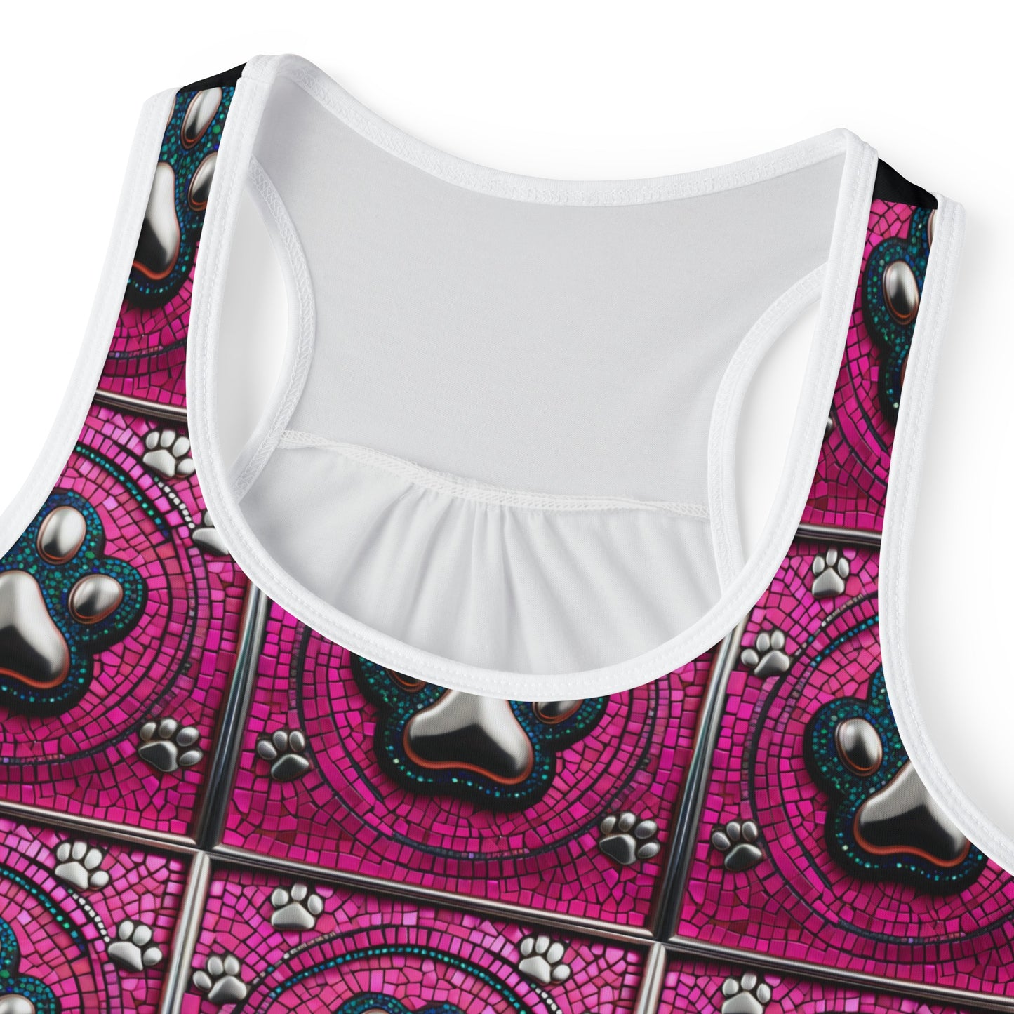 Women's Tank Top, Pink Bling Dog Paws