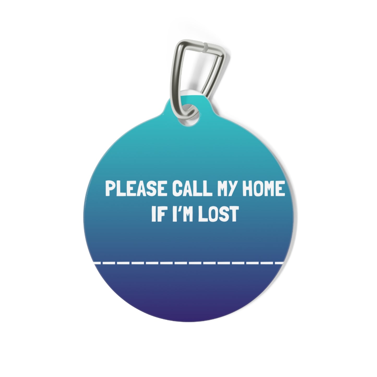 Pet Tag yin yang dog paws turquoise