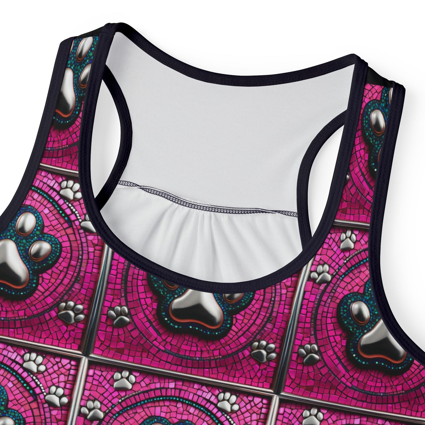 Women's Tank Top, Pink Bling Dog Paws
