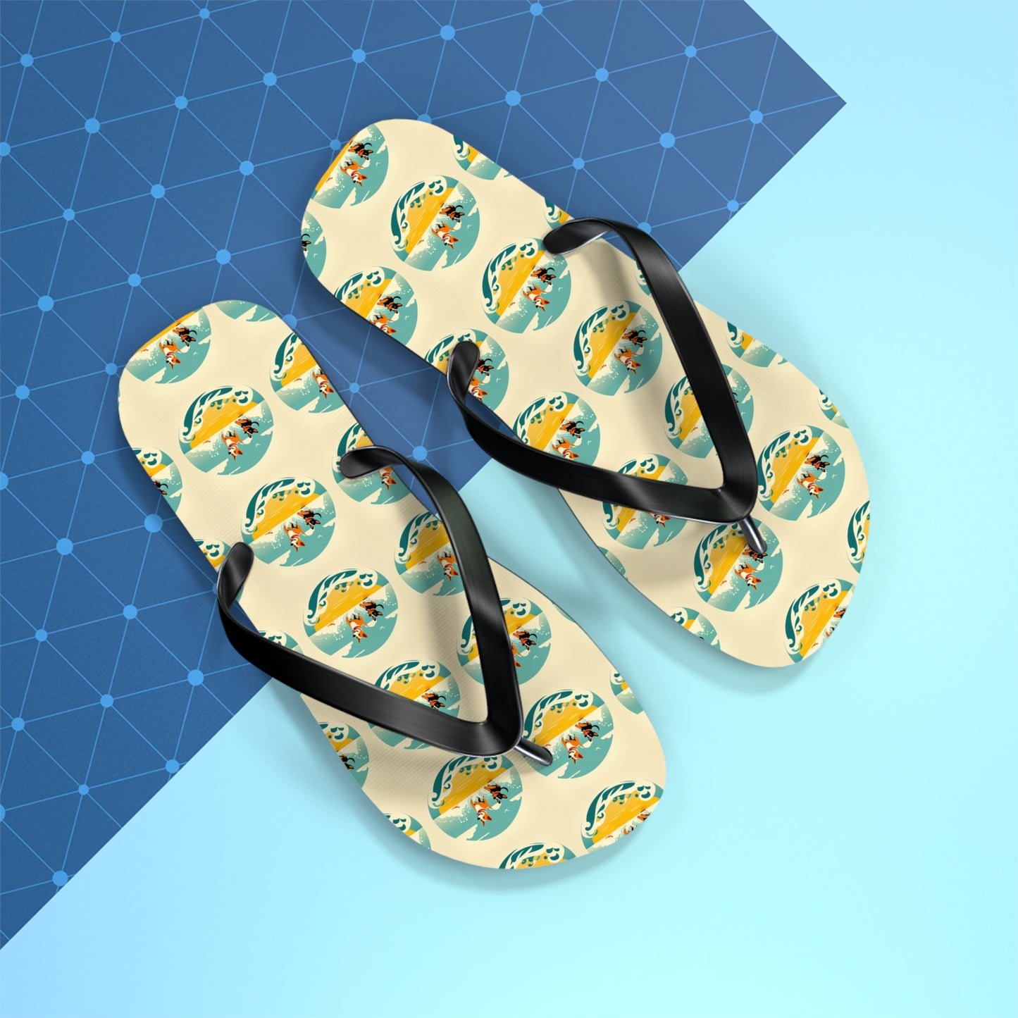 Flip Flops Dogs on a beach