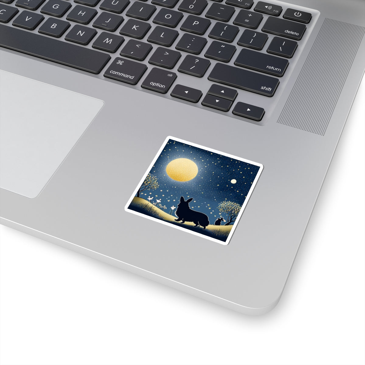 Corgi Moon Kiss-Cut Stickers