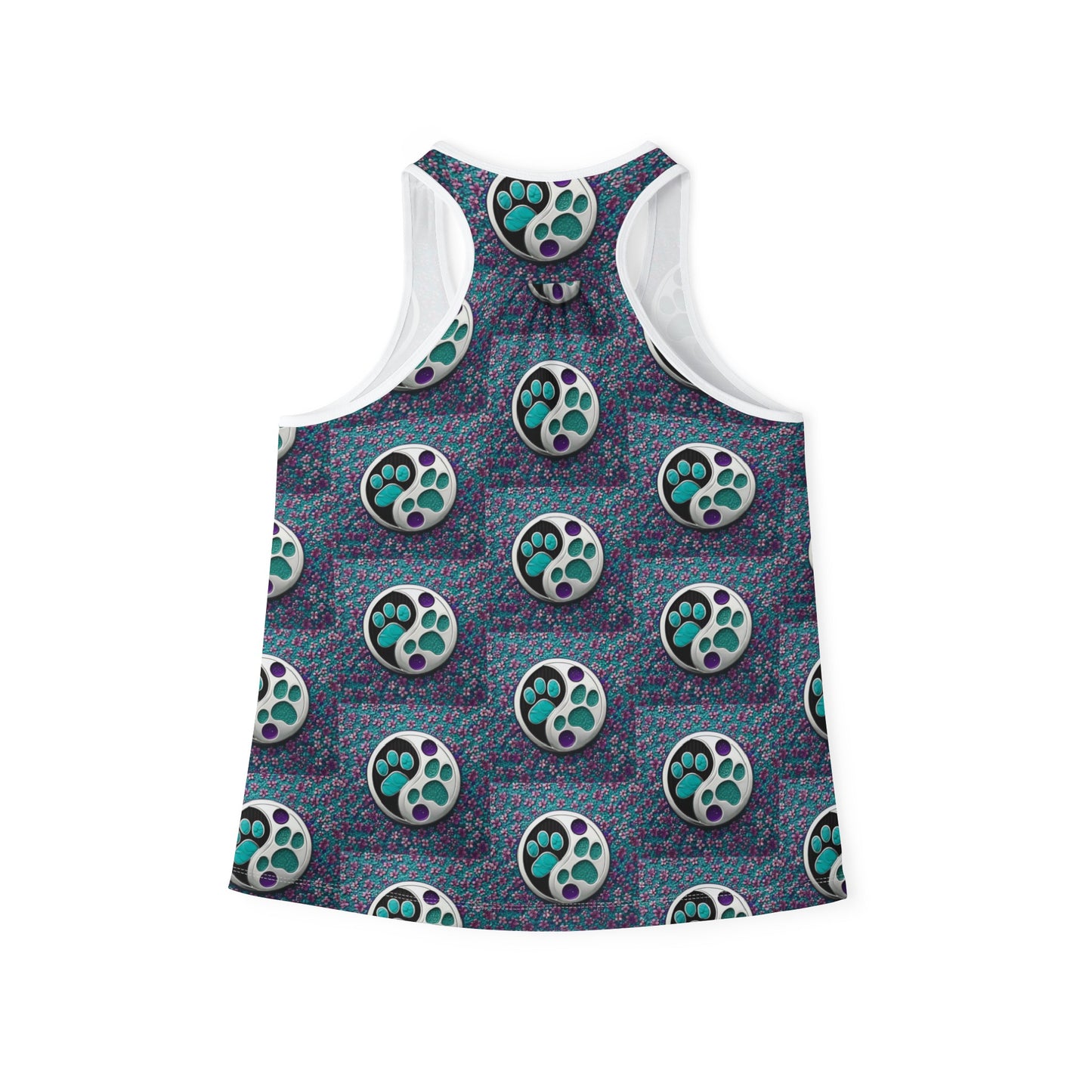 Women's Tank Top Yin Yang Bling Dog Paws 2