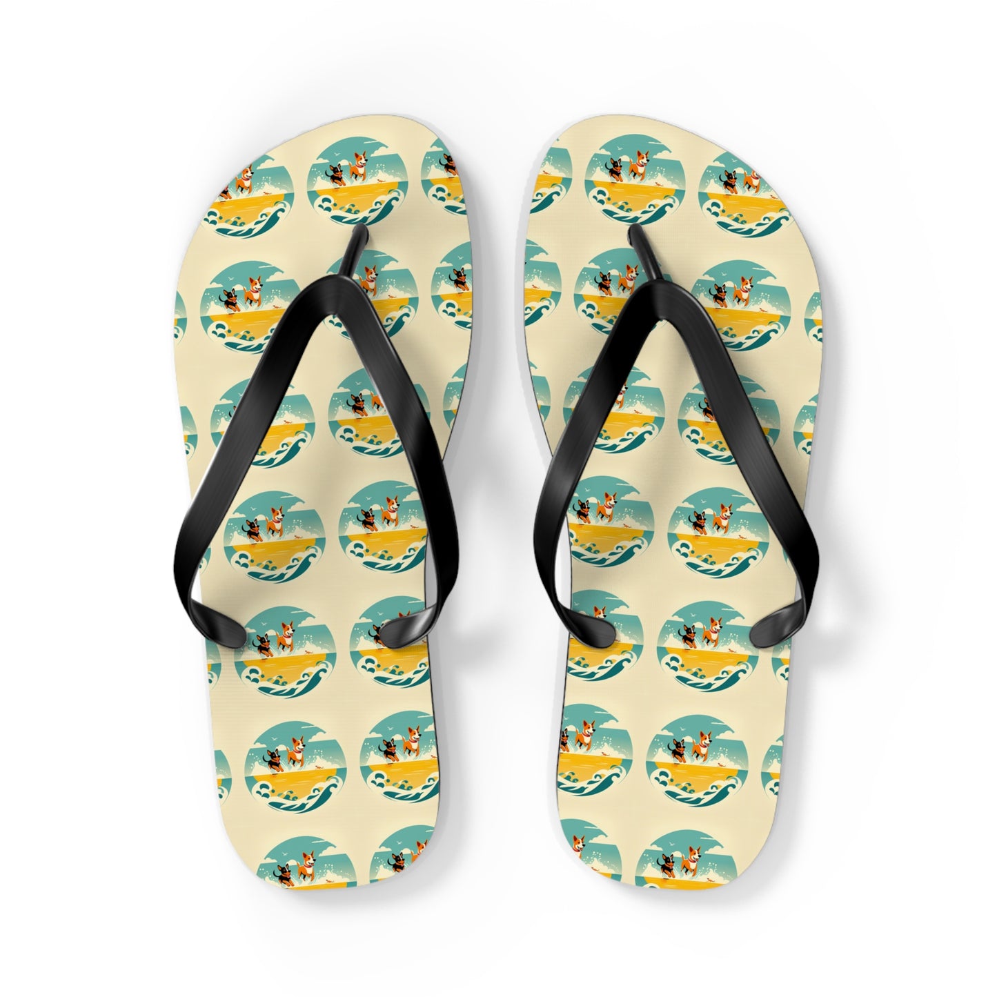 Flip Flops Dogs on a beach