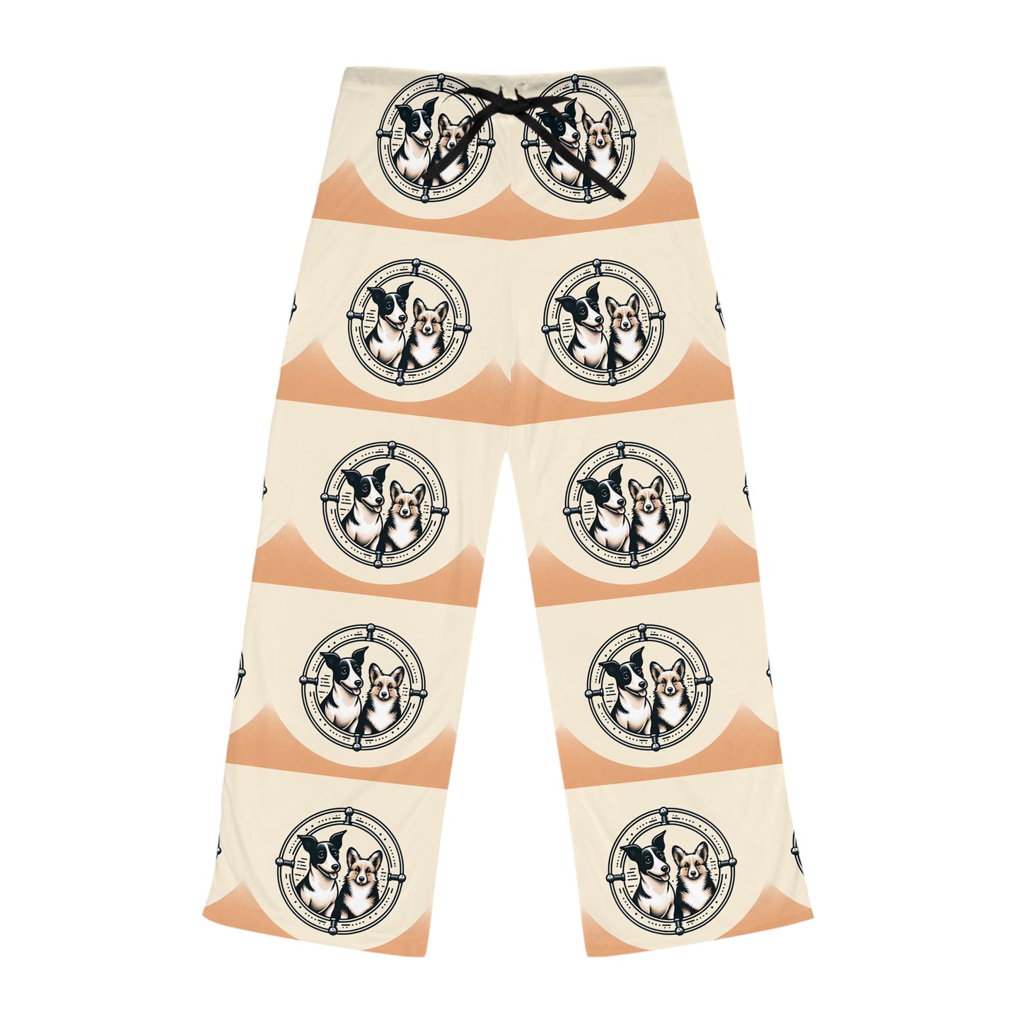 Dog Lover Women's Pajama Pants with Jack Russell and Corgi Sunshine and Jinx Print