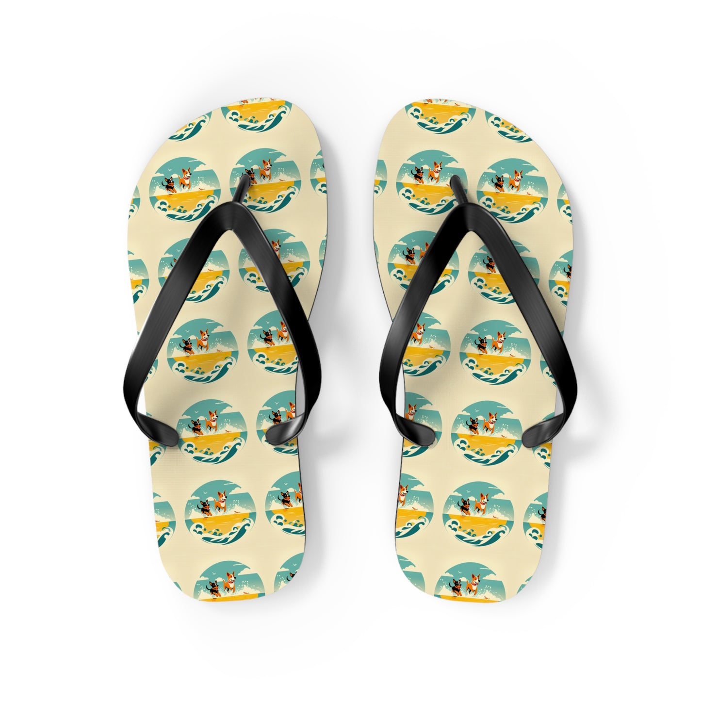 Flip Flops Dogs on a beach