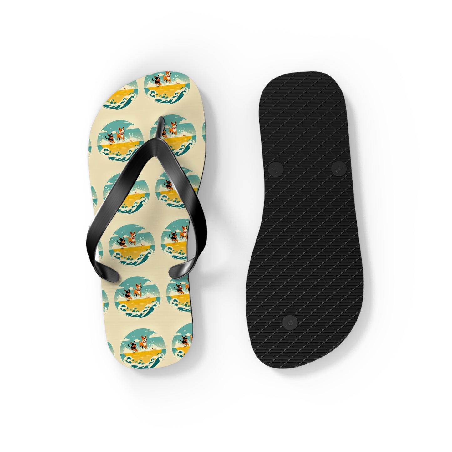 Flip Flops Dogs on a beach