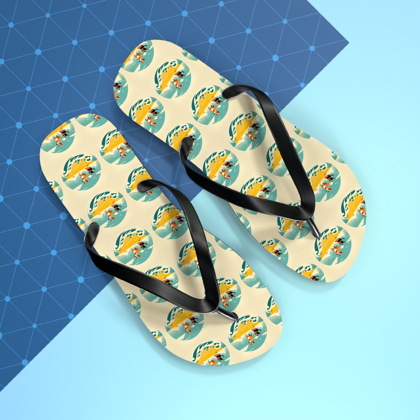 Flip Flops Dogs on a beach