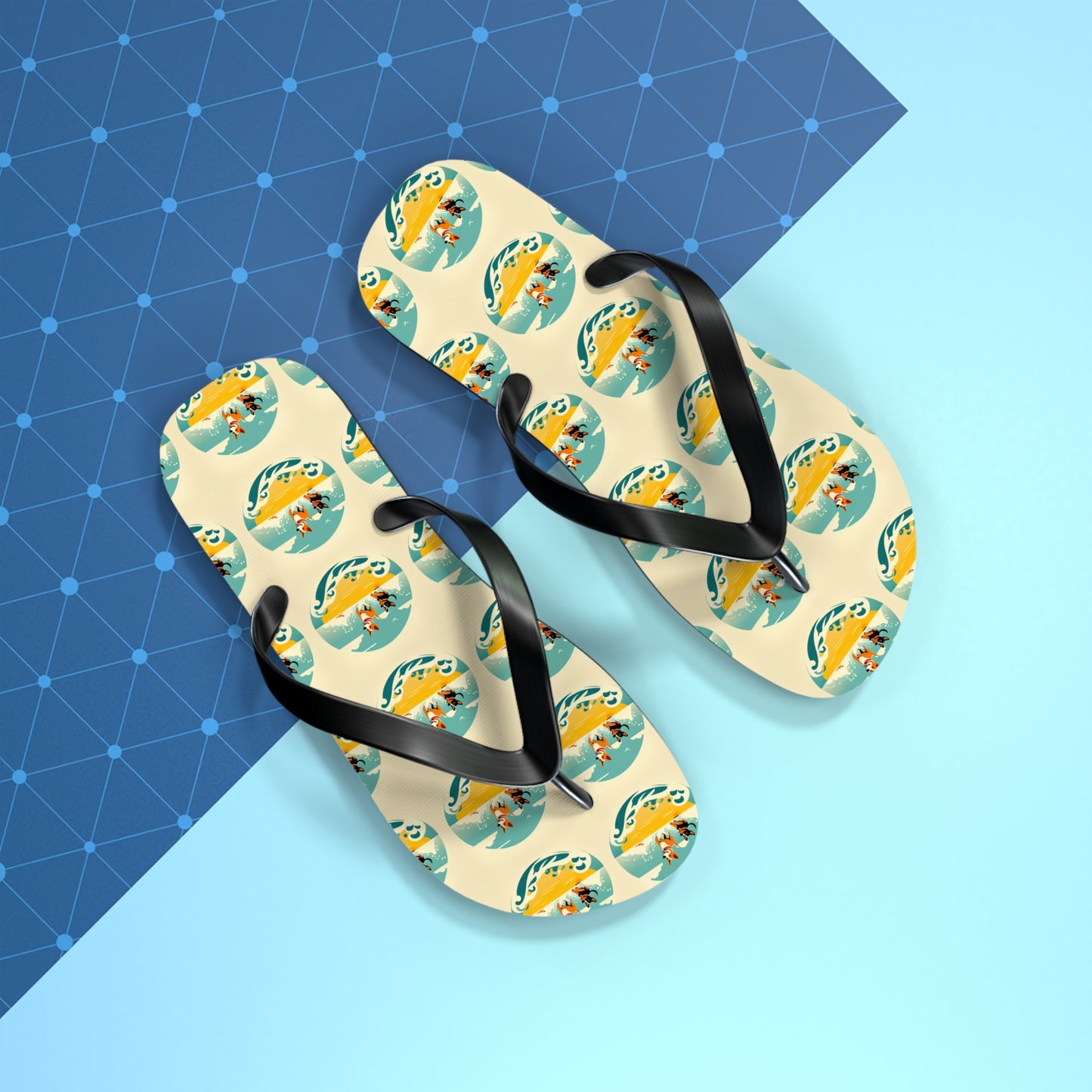 Flip Flops Dogs on a beach