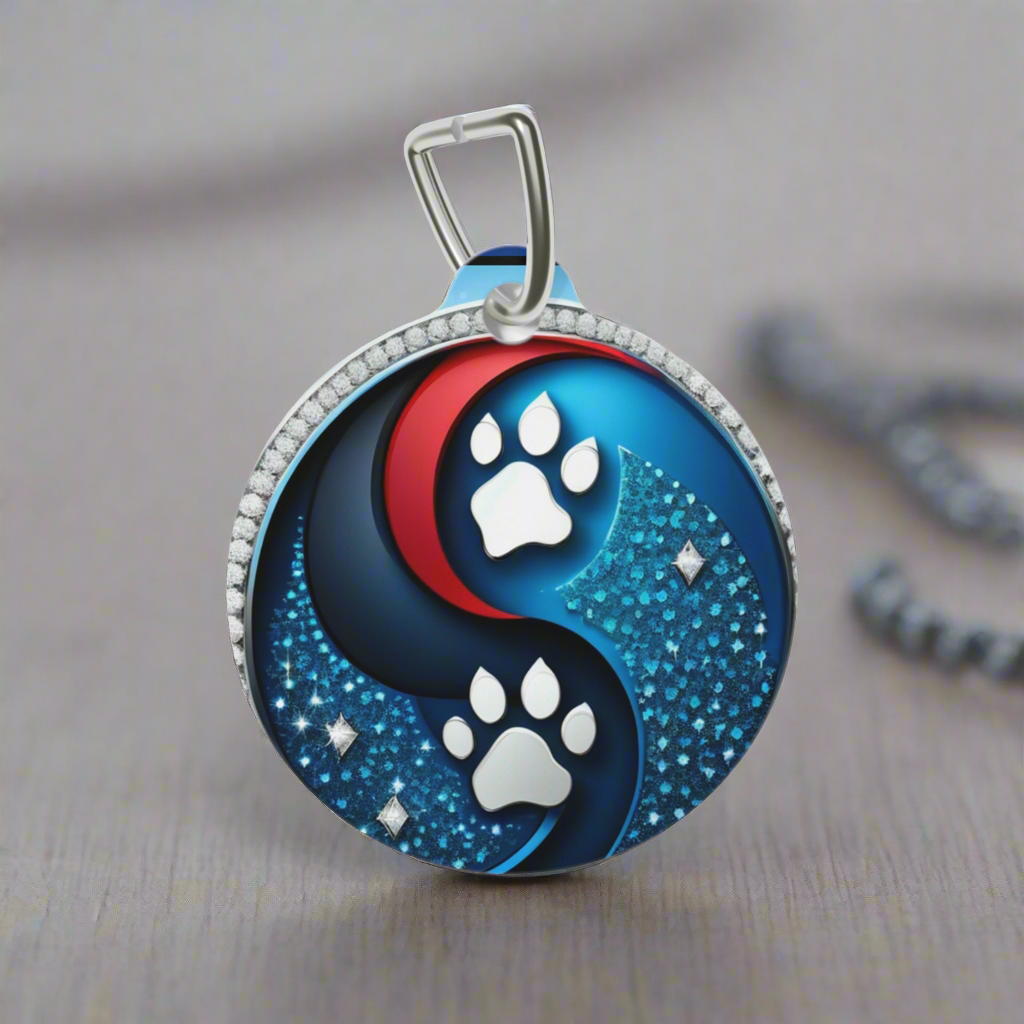 Dog Mom Matching pendant and dog tag