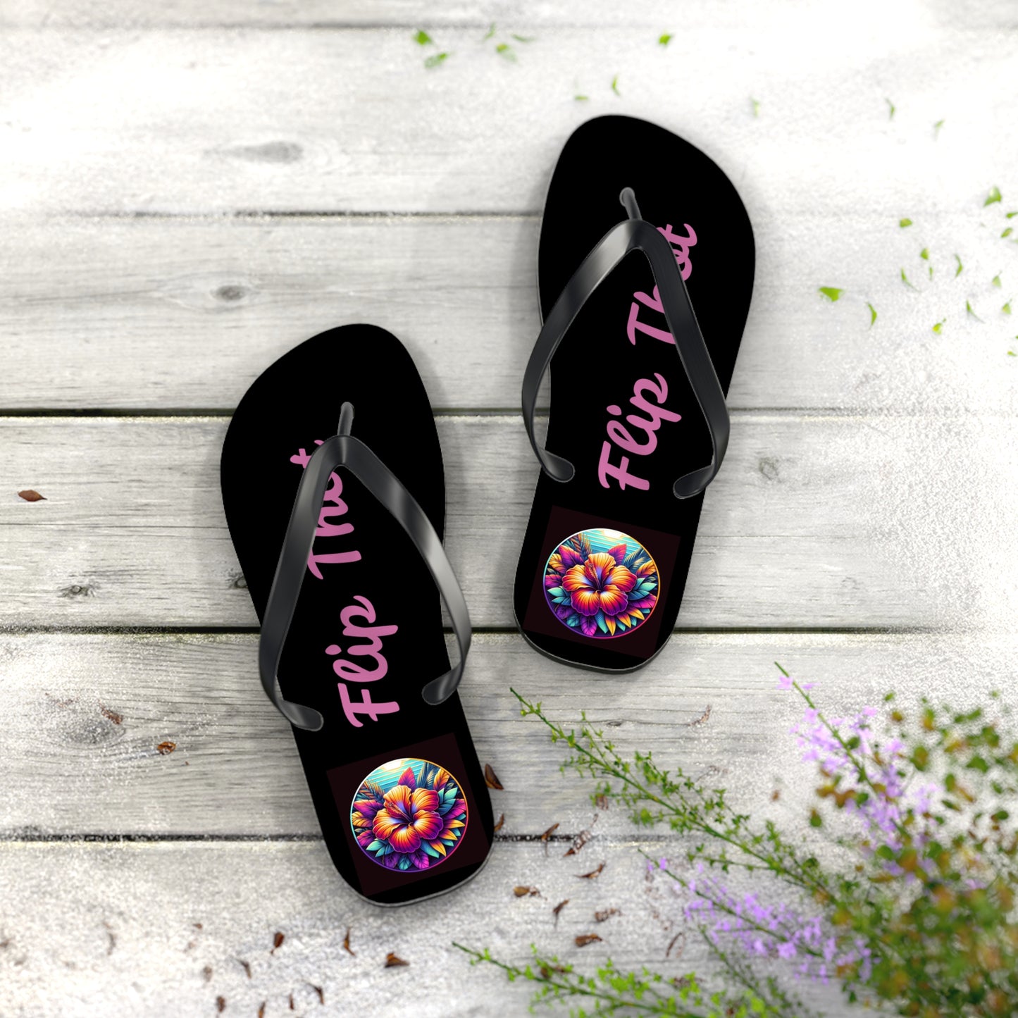 Colorful Floral Flip Flops - Summer Vibes & Fun Fashion