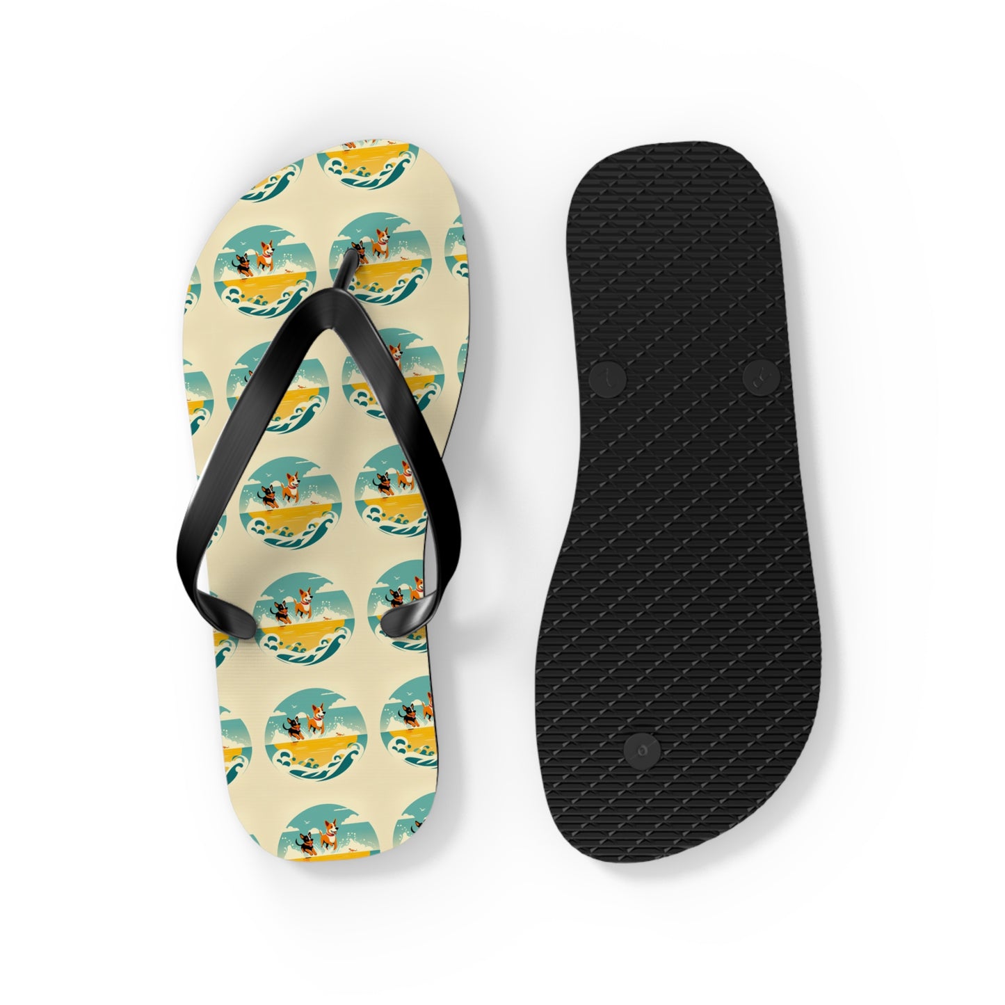 Flip Flops Dogs on a beach
