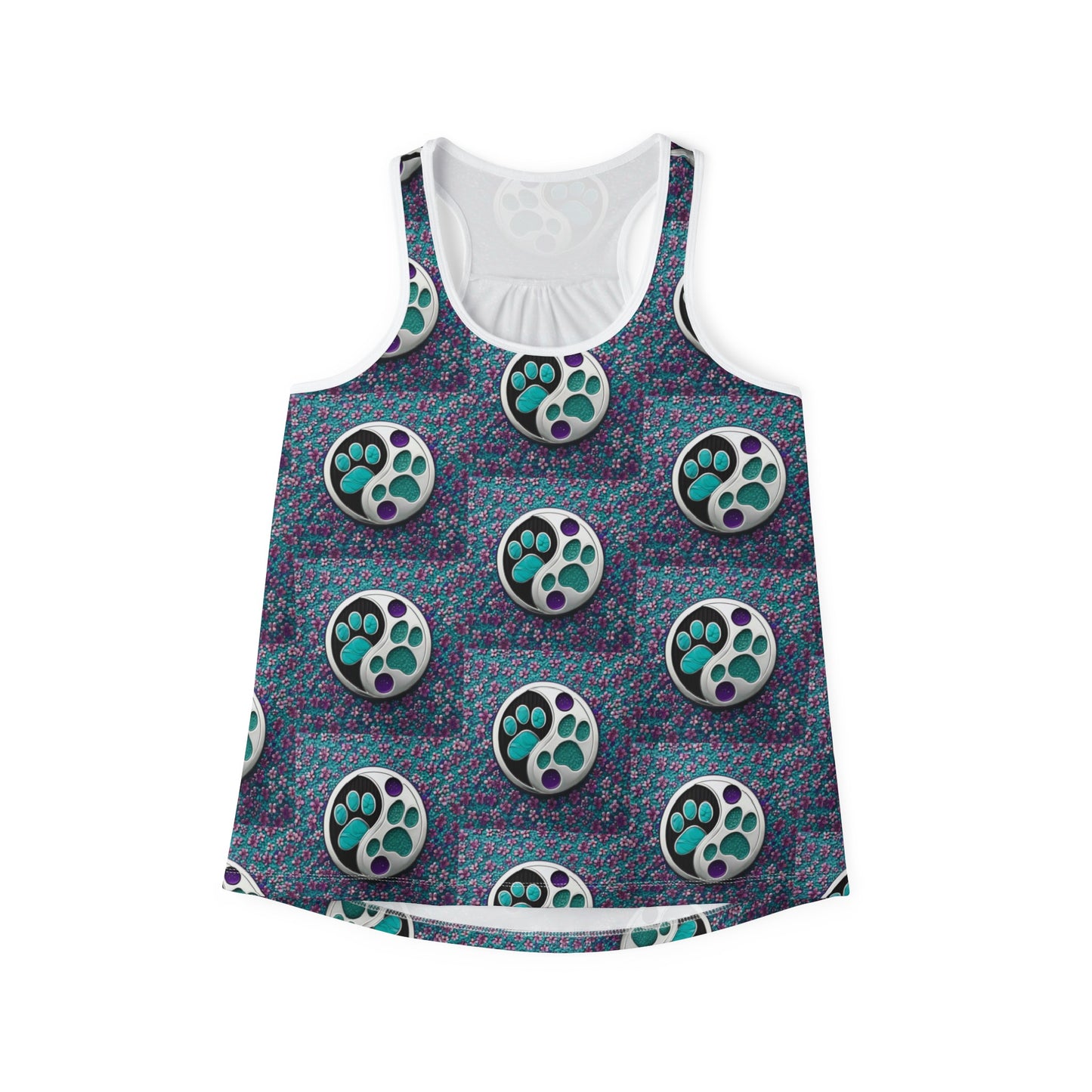 Women's Tank Top Yin Yang Bling Dog Paws 2