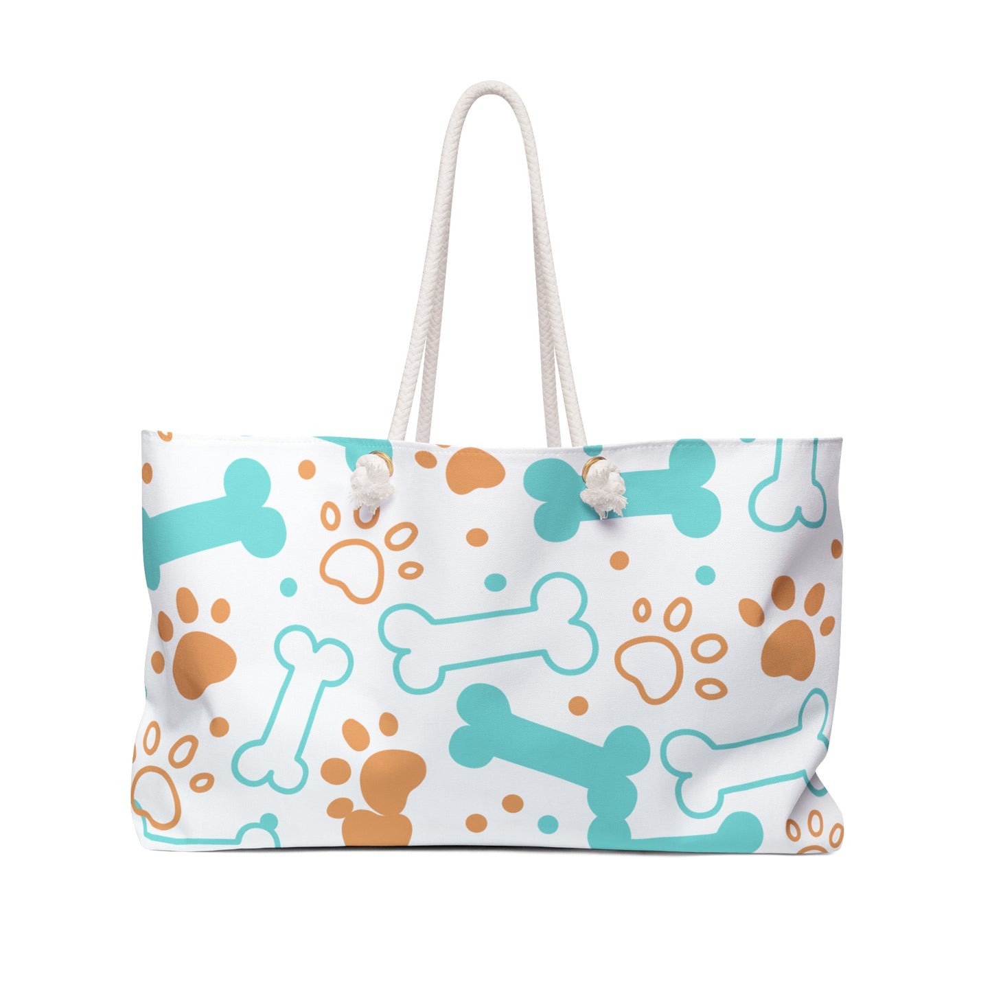 Pet and their Person Weekender Bag, dog paws and bones