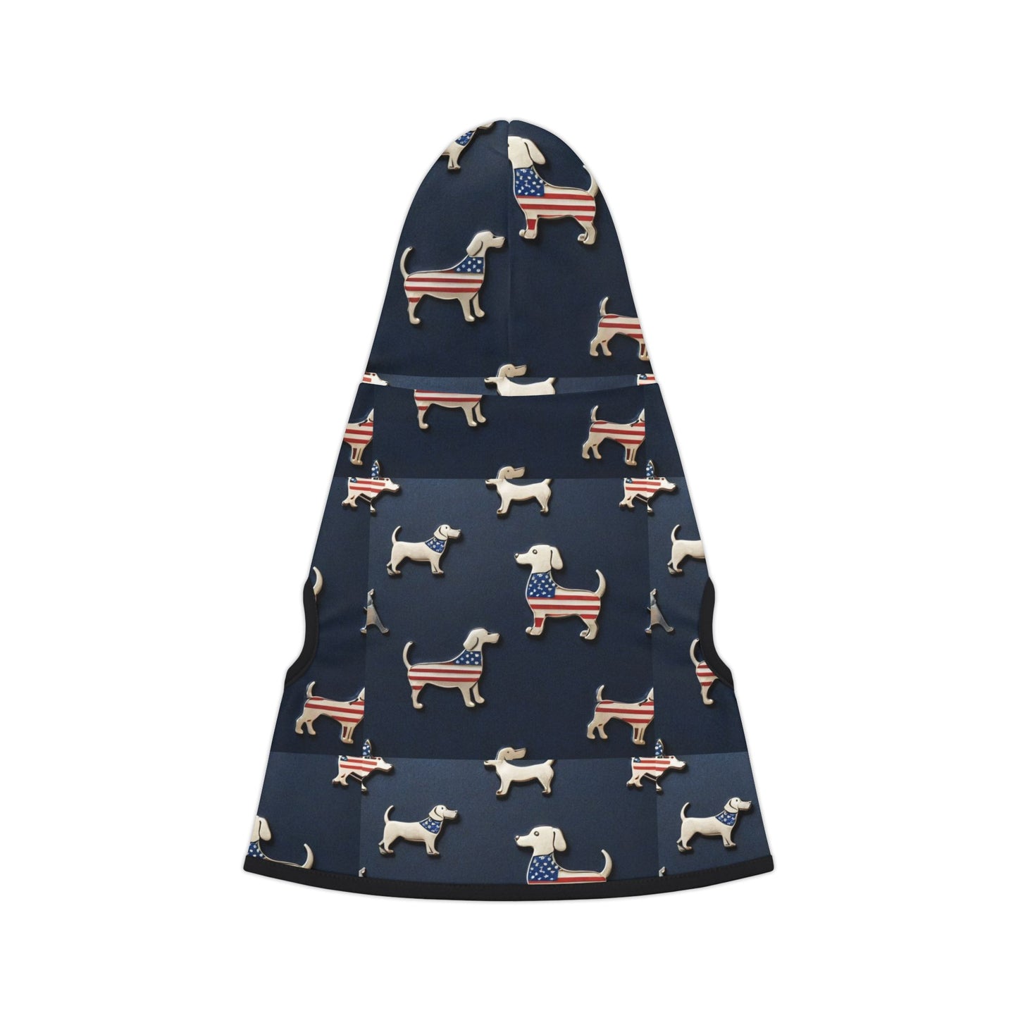 Pet Hoodie - Political Go Vote Silver Dog Pins American Flag Design