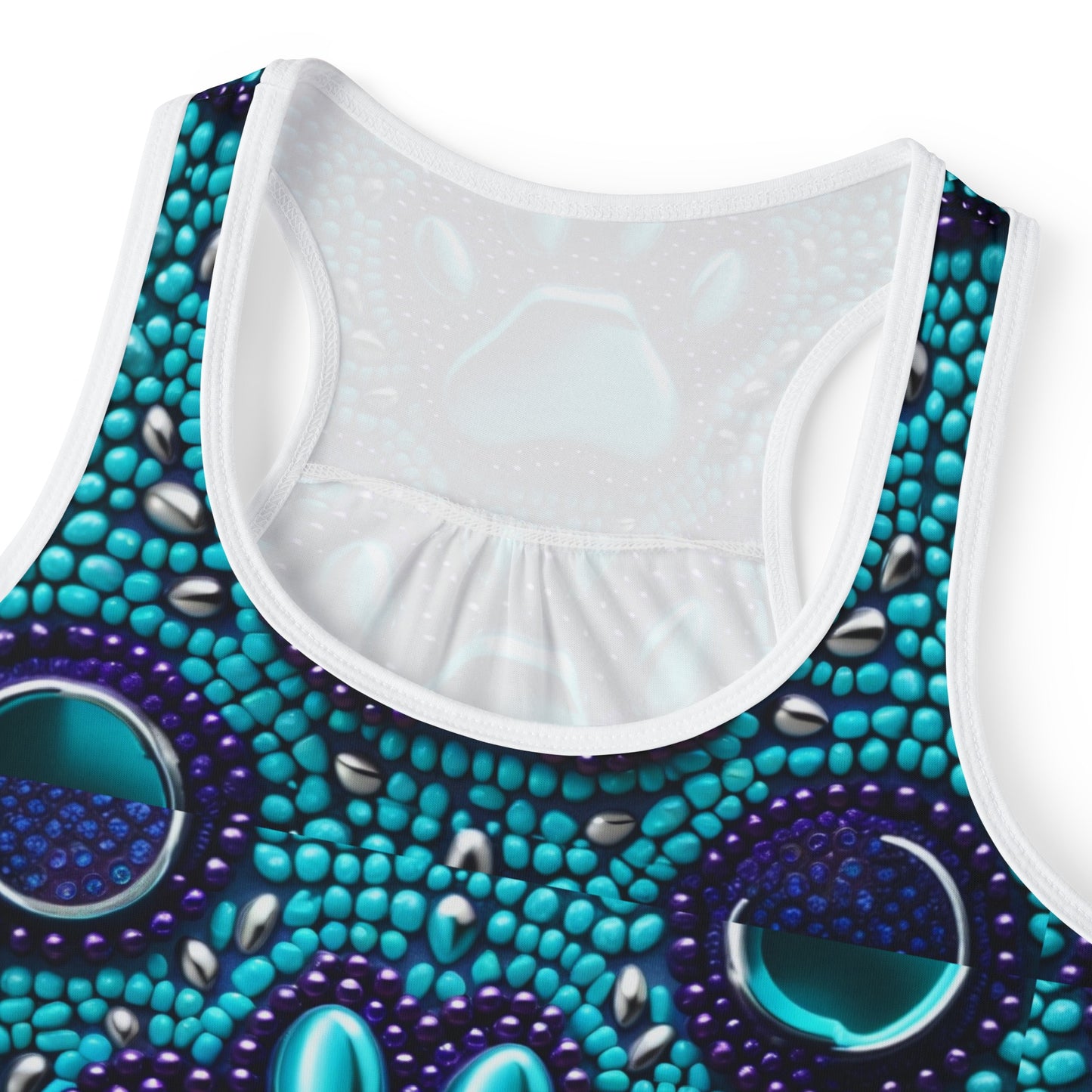 Women's Tank Top Dog Paw Bling turquoise