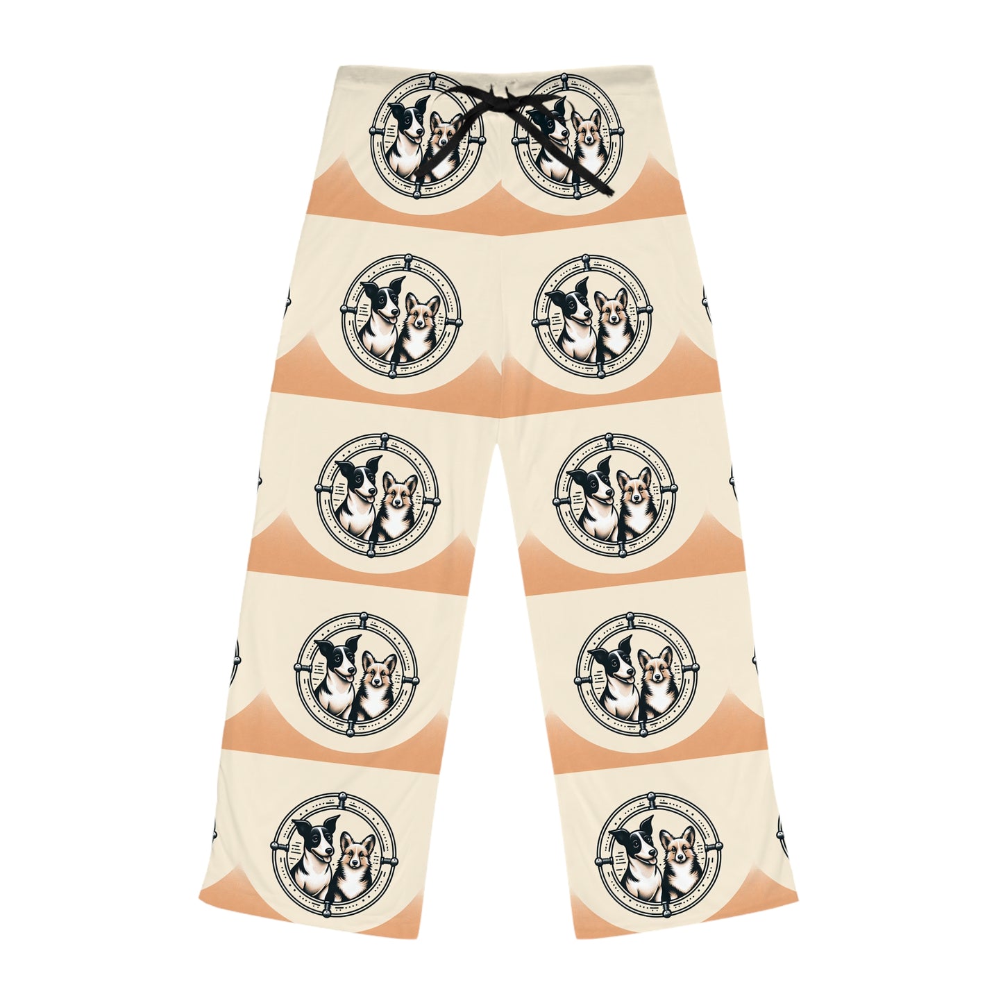 Dog Lover Women's Pajama Pants with Jack Russell and Corgi Sunshine and Jinx Print