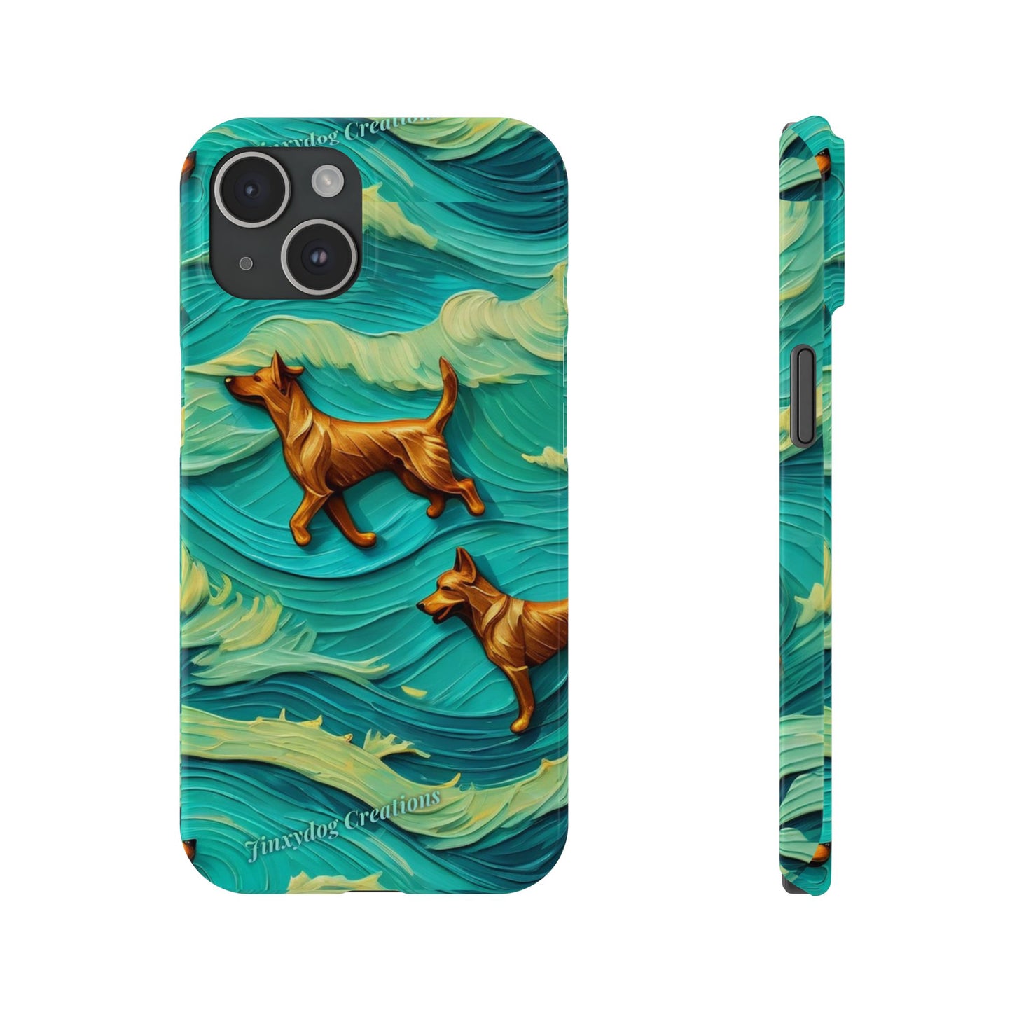 Slim iPhone 15 case, Jinx Dog Swim