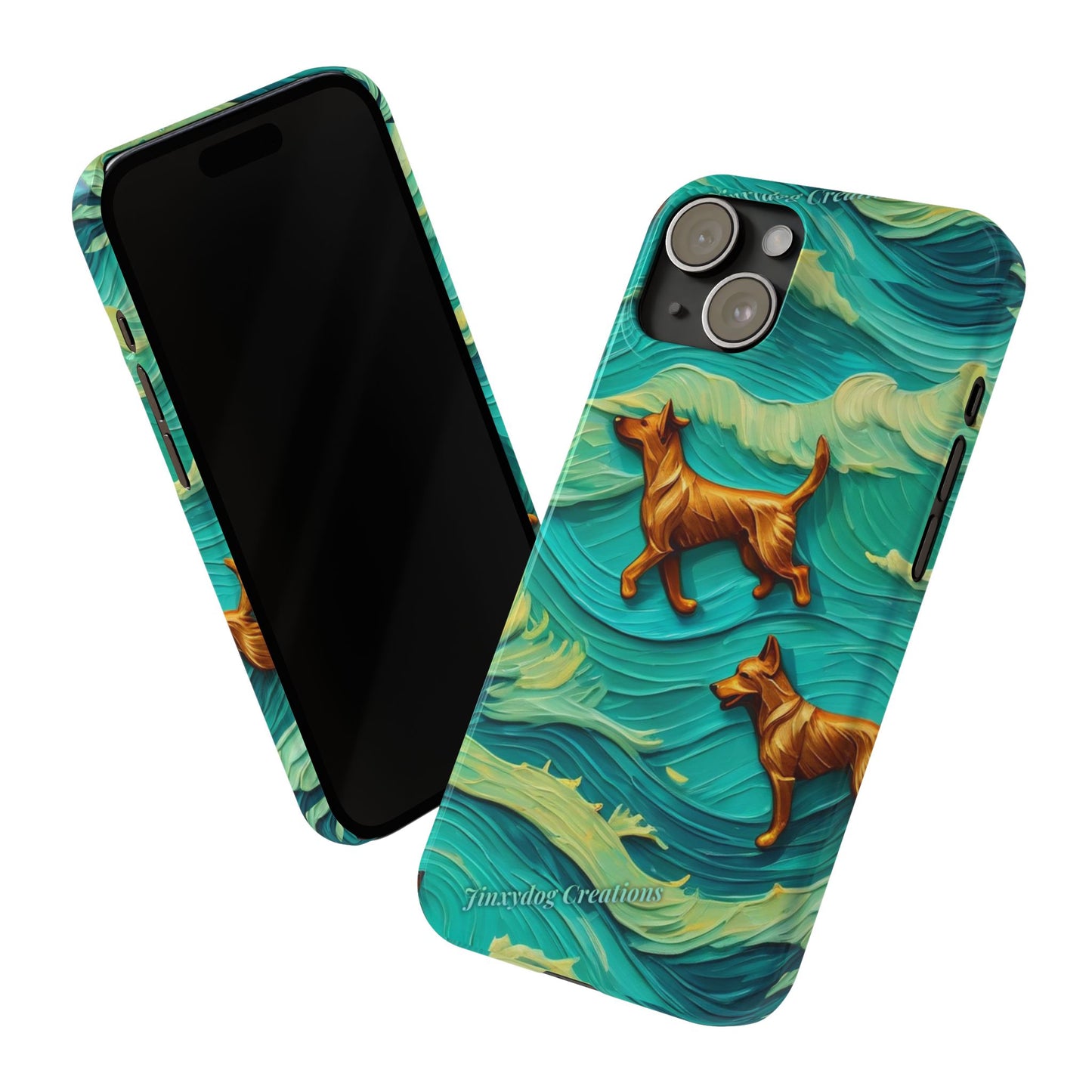 Slim iPhone 15 case, Jinx Dog Swim