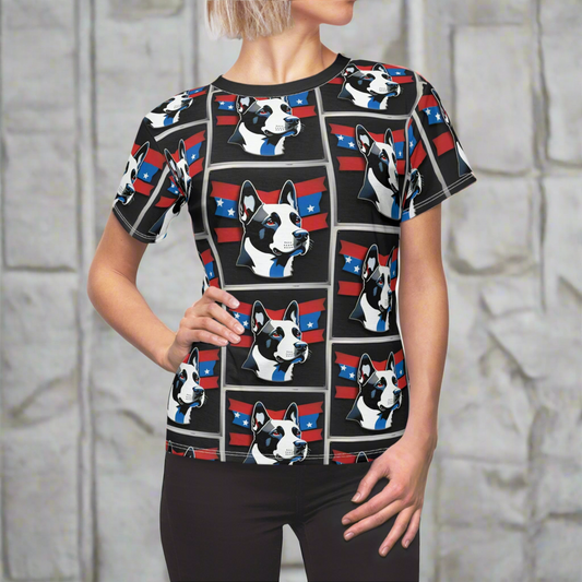 Patriot Dog, Women's Cut & Sew Tee