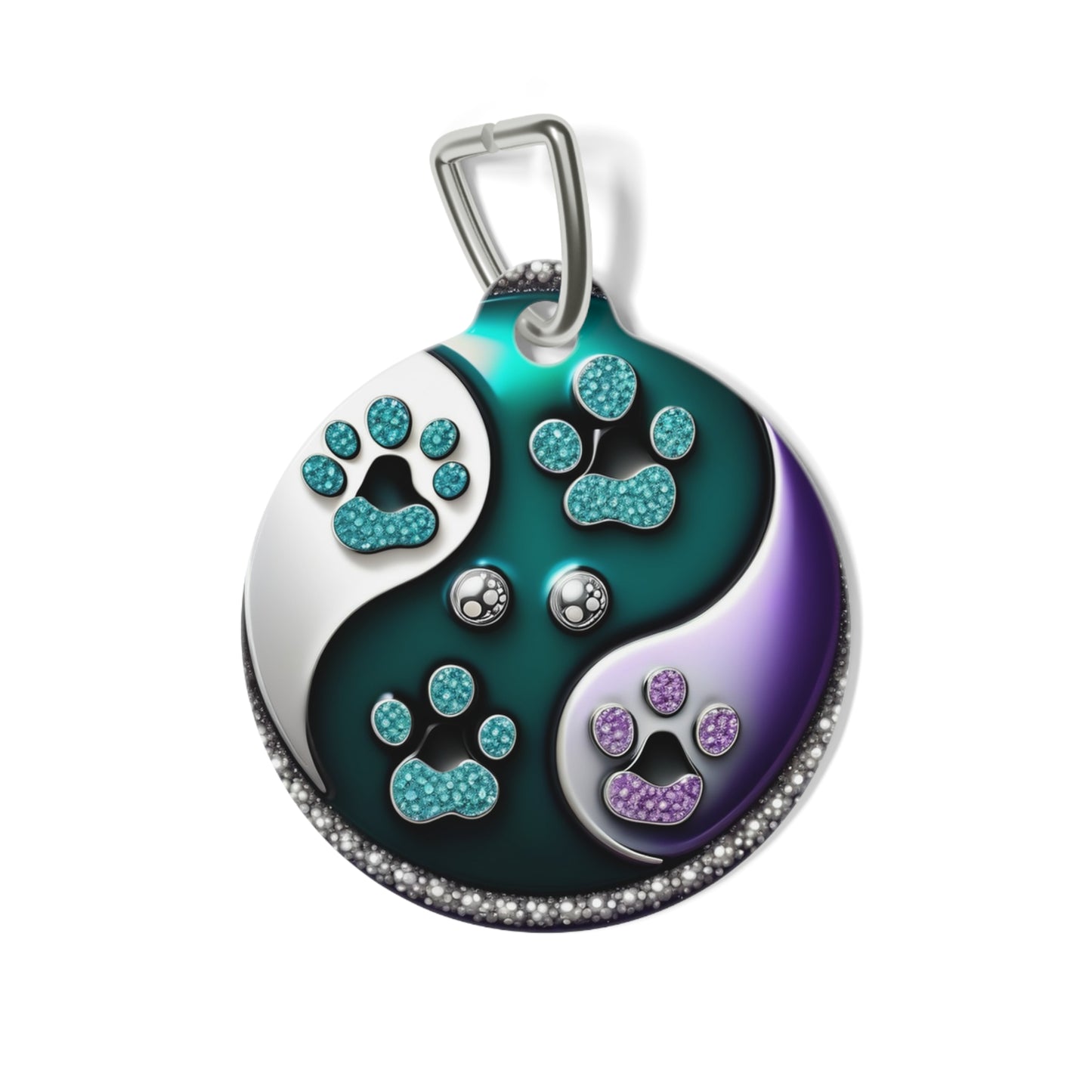 Pet Tag, Yin Yang Dog Paws