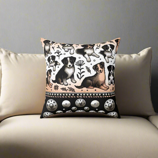 Jinxydog Retro Throw Pillow